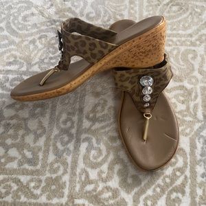 Animal print wedges
